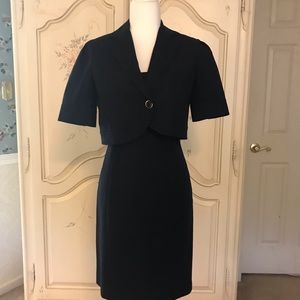 Calvin Klein navy blue sleeveless dress & jacket